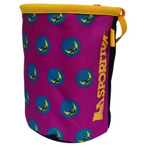 Climbing on the Moon Chalk Bag, Fucsia/Giallo